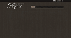 Desktop Screenshot of hotel-restaurant-henri-4.fr